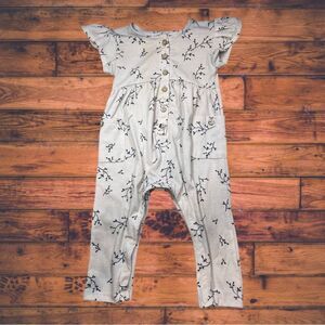 Jessica Simpson White Floral Jumpsuit Romper Baby Size 18M